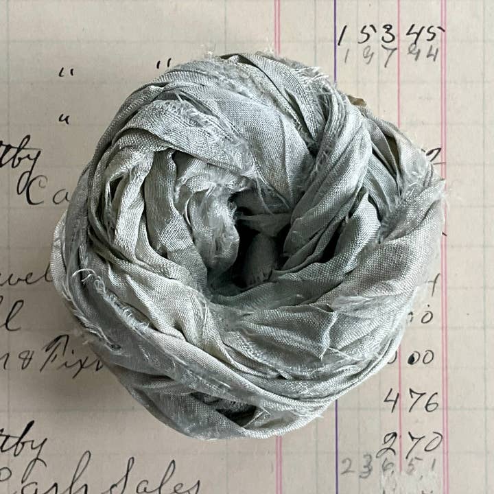 Torn Silk Sari Ribbon Bundles - 5 yards for wholesale by RiverHaus