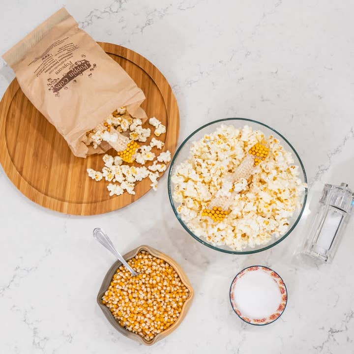 Poppin' Cobs Popcorn - Vente Pop-corn - Épis à popcorn pour micro-ondes - Épis à poppin - Paquet de 3