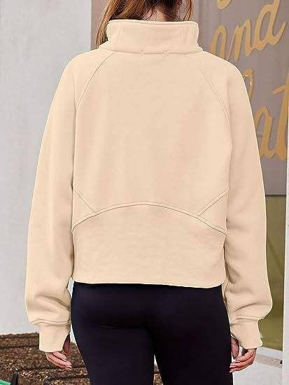 Queen Fashion - Wholesale Blouse - Women's - dove funnel neck half zip24