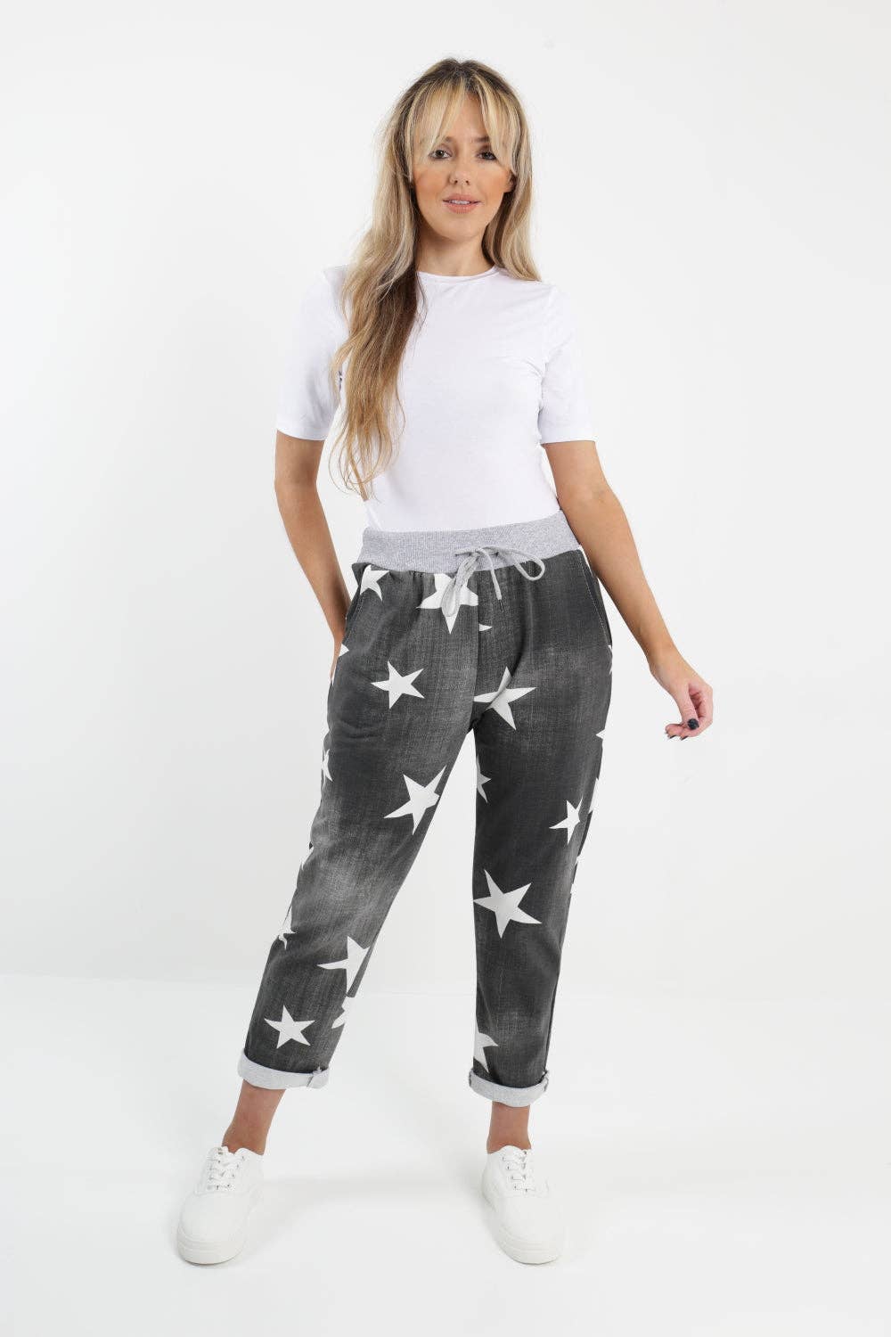 Miss Bold – wholesale Byxor - Dam – Italienska stjärntryckta fickor Bomullsbyxa för damer6