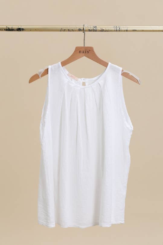 NAÏS PARIS – Engroshandel Bluse - Dame – Top med flæsekant ved halsen1