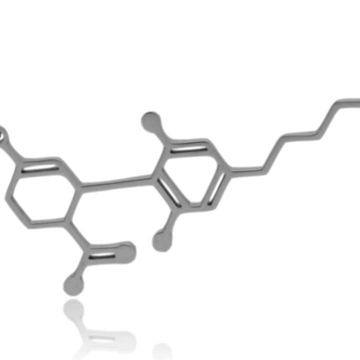 Clayton Jewelry Labs – wholesale Pendant/charm necklace – CBD Cannabidiol Molecule Stainless Steel Necklace