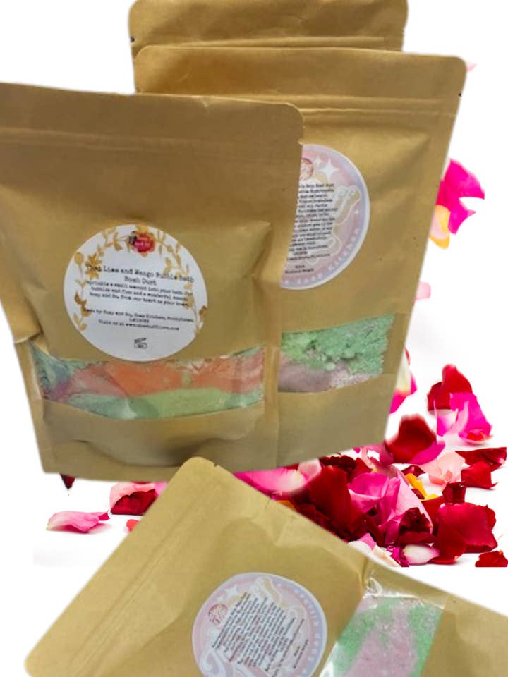 Bubble Bath Bomb Dust in Thai Lime and Mango Scent - Various Weights Available for wholesale by The Stuff I Love