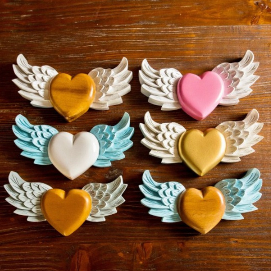 Turoch - Wholesale Wall Accent - Heart Angel Wings | Wooden Wall Decoration8