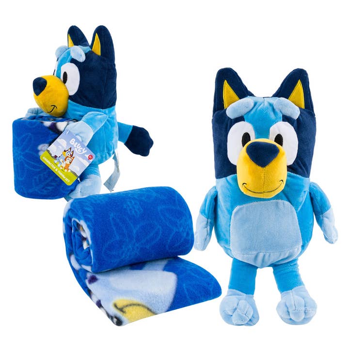 Deluxe Import Trading - Wholesale Throw Blanket - Bluey Hugger & Throw Set - 40x50'' - 2 Pieces