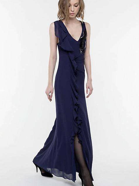 Robe bleu nuit de Patrizia Pepe pour la vente par Affaire de Femmes