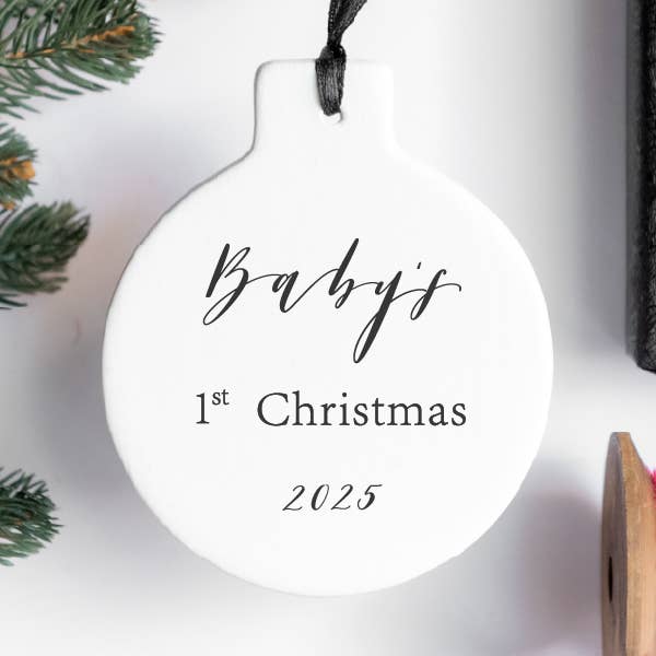 Baby's First Christmas 2025 V2 for wholesale by Girl Holding a Pen