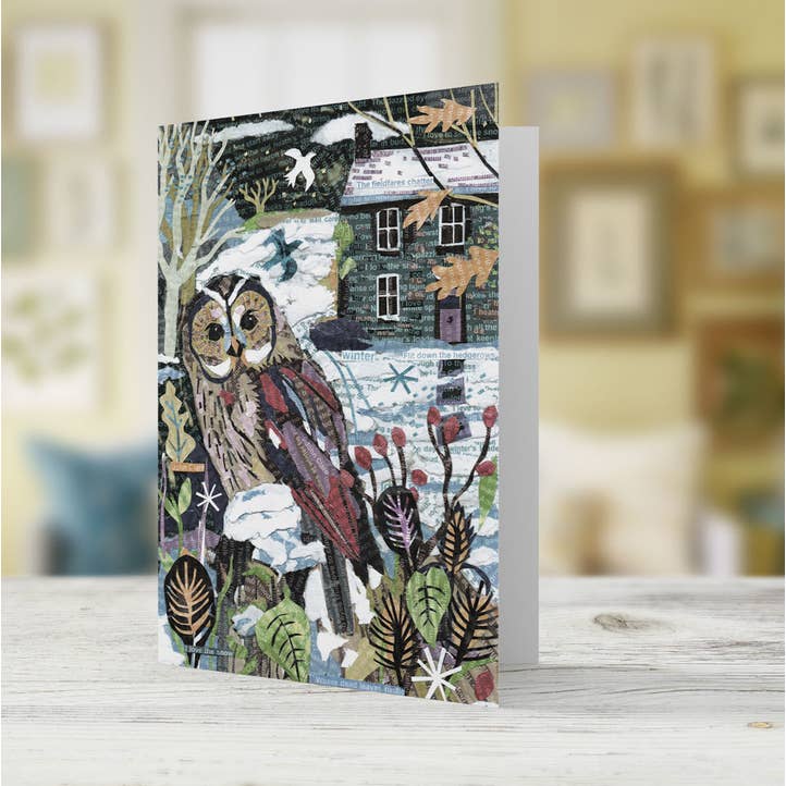 The Owl Aloft – A5 Art Card, Pack of 6, Blank Inside for wholesale by Jamie Poole