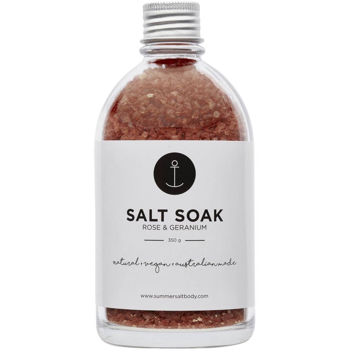 Summer Salt Body - Wholesale Bath Soak/Milk - Salt Soak | Rose & Geranium - 350g2