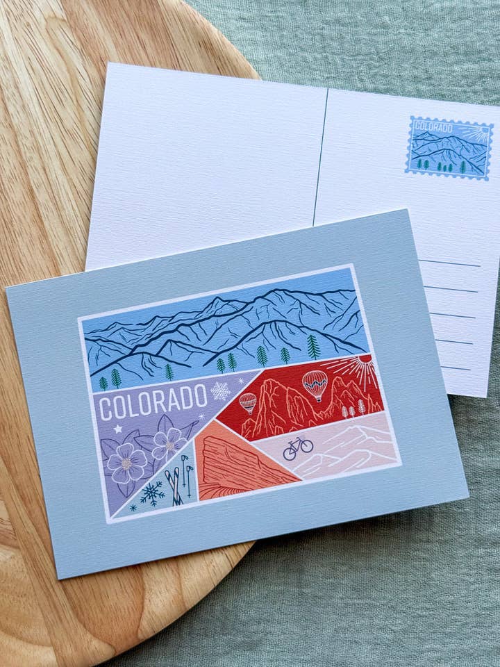 Colorado Postcard for wholesale by Nadia Design Co