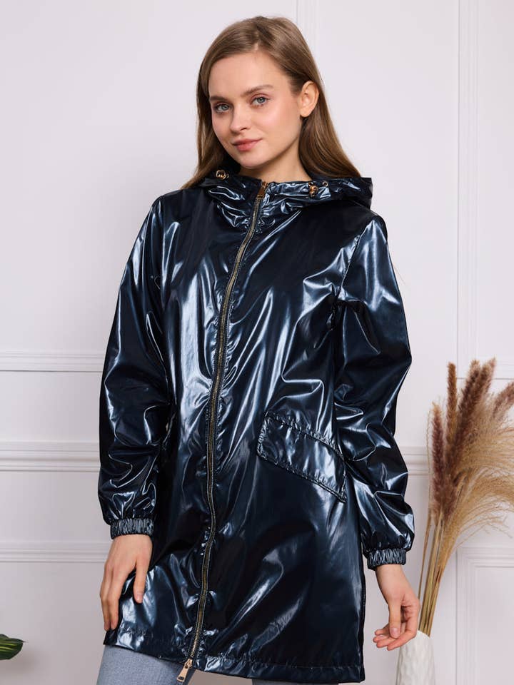 SOFTY - Vente Veste – femme - Blouson à capuche imperméable effet irisé S560221