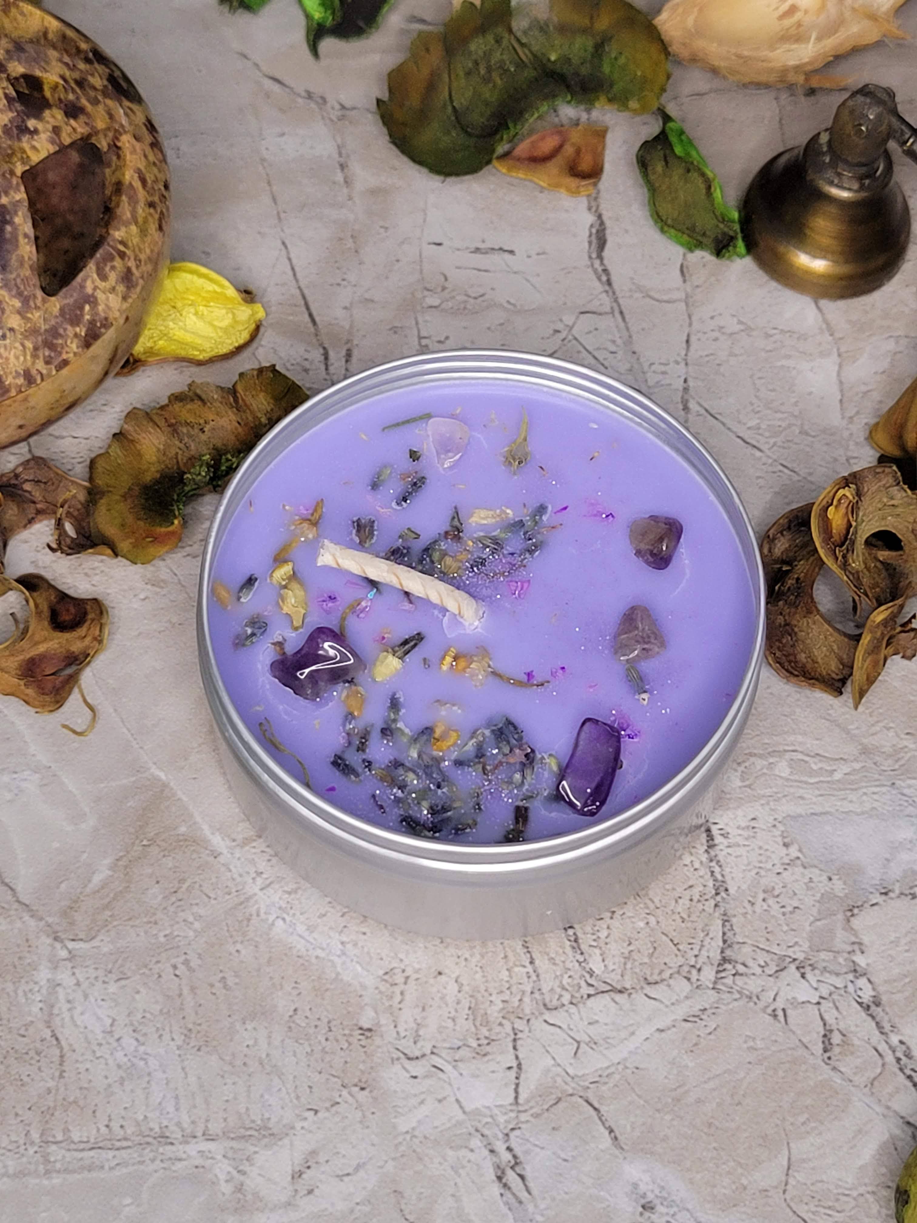 My Magic Place Shop - Vente Bougies de voyage - Bougies en cristal, fleurs d'aromathérapie en cristaux,7