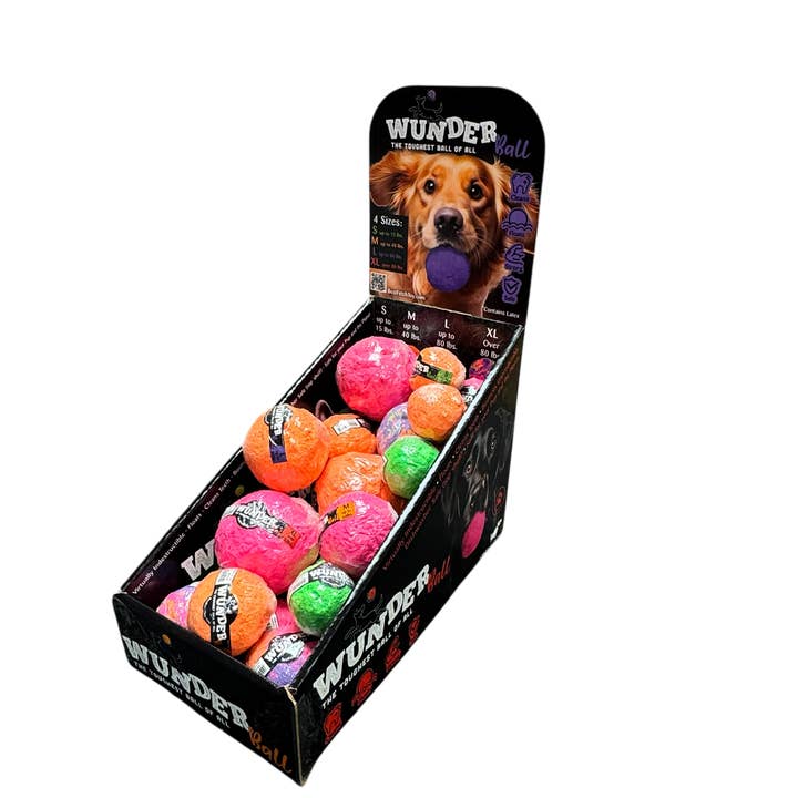 Multi DISPLAY 24 - BEST FETCH TOY! WUNDERBALL with 24 Balls! for wholesale on Faire0