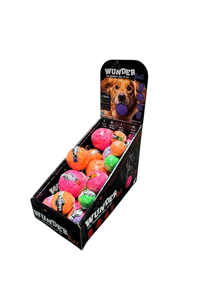 DISPLAY 24 - BEST FETCH TOY! WUNDERBALL with 24 Balls! for wholesale by WACKYwalk'r