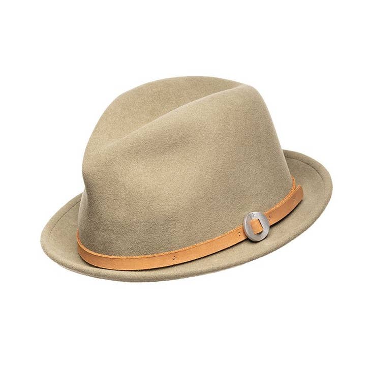 CHAPÉU DE FEDORA DE ABA CURTA VIV - AZEITONA PÁLIDA por atacado de Jamie Slye