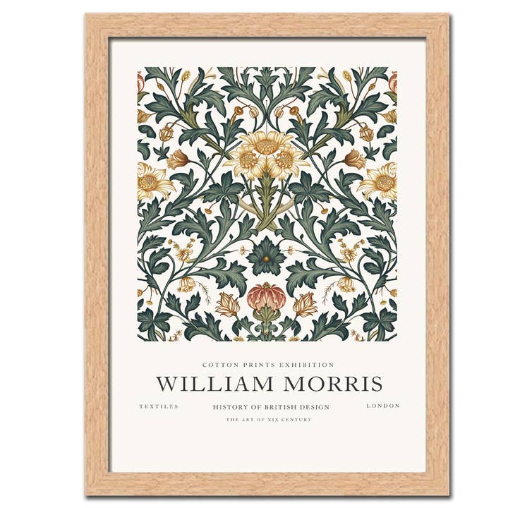 Cuadro enmarcado de 28 cm x 20 cm de William Morris. para venta al por mayor de Gator cards