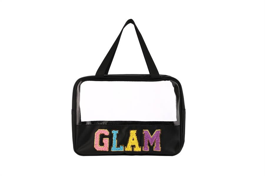 Nima Accessories Inc - Vendita all'ingrosso Borsa per trucchi/cosmetici - Borsa per cosmetici da donna trasparente a tema See Thru GLAM0