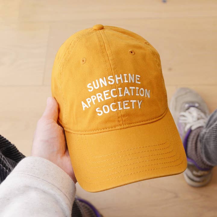 Alphabet Bags - Wholesale Baseball Cap - Unisex - Sunshine Appreciation Society - Cotton Baseball Cap