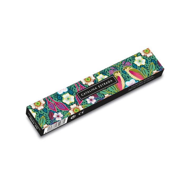 Cuatrogotas - Wholesale Party/Paper Folding Fan - Catalina Estrada Wooden Fan FLOR DE CERA. Ref-A30204