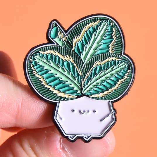 Calathea Medallion Plant Emaille Pin voor wholesale door Home by Faith