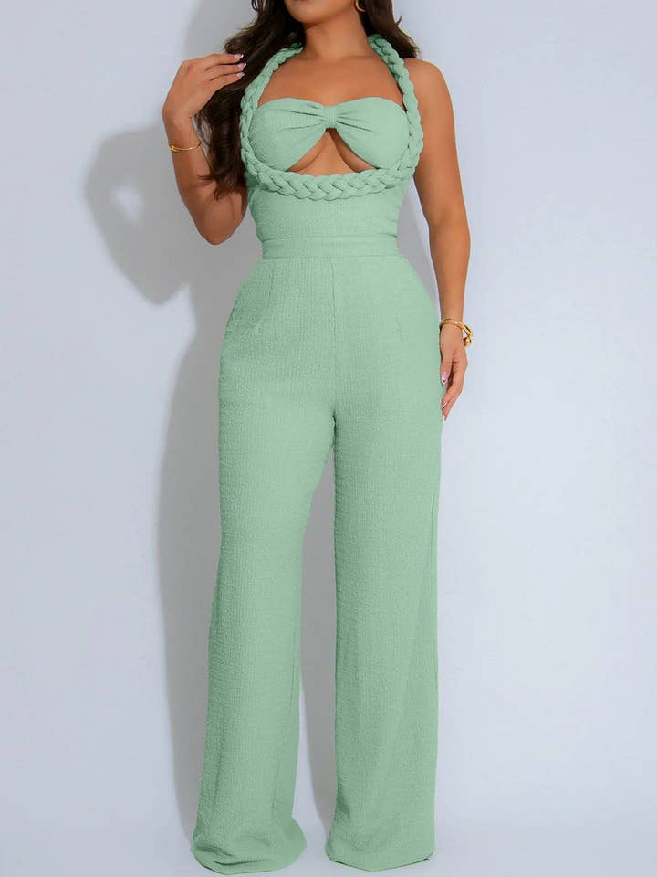 Aria Romance - Wholesale Top & Pant Set (NOT Loungewear) - Women's - Bandeau Wide Leg Jumpsuit16