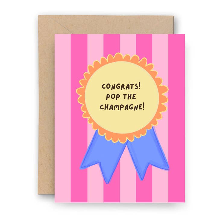 Glückwunsch! Lass die Korken knallen - Grußkarte für den Großhandel von Little Tomato