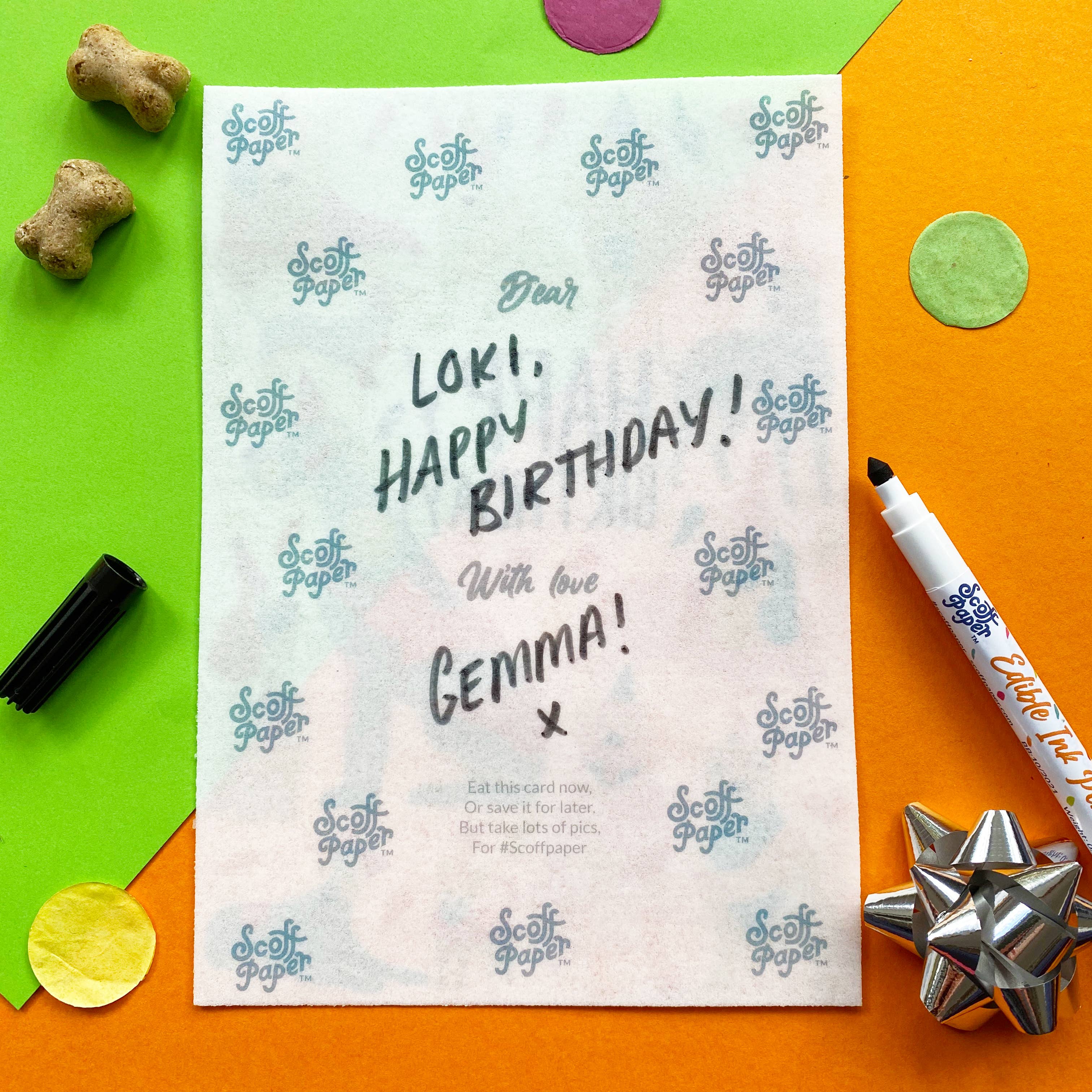 Scoff Paper – wholesale Pet treats – Dog – 🖊️ Edible Ink Pen – For Scoff Paper Cards2