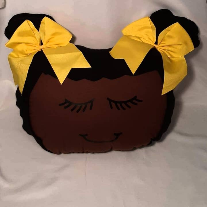 Kimani Kids - Wholesale Pillow/Cushion - Kids & Baby - Afro puff pillow with inside pocket
