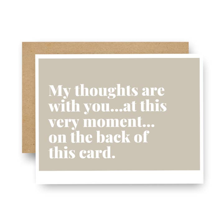 My Thoughts Are With You…Notecard for wholesale by Careerlog