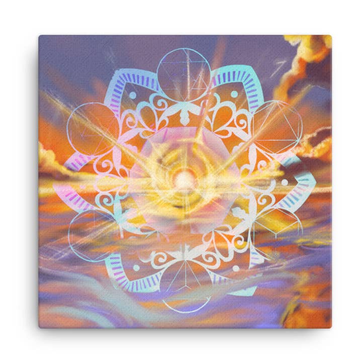 „Sun Mandala“ -tryk for engroshandel hos Heartspace Art