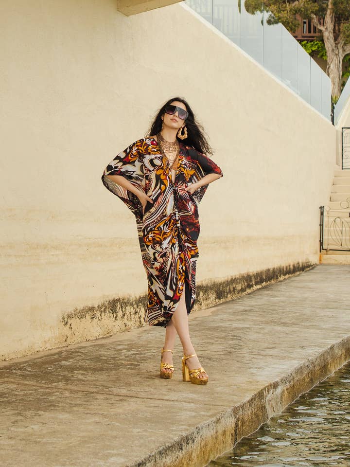 Jennafer Grace - Wholesale Kaftan - Women's - Actius Caftan Kaftan Dress in Rouge3