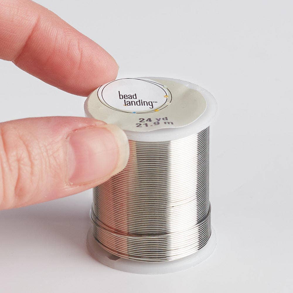 Factory Direct Craft - Wholesale Wire - 24 yards Silver Copper Beading Wire Spool - Select Gauge0