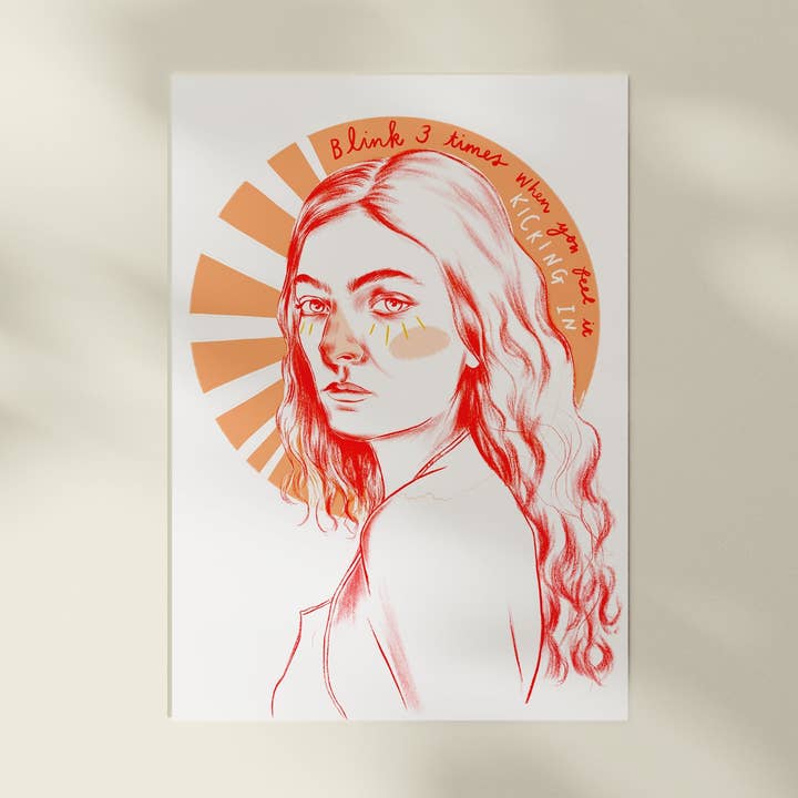 Lorde Solar Power A4 Art Print for wholesale by Spilt Milk Press