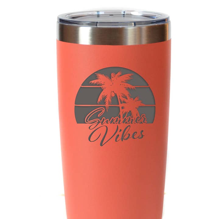 20 oz Summer Vibes Coffee Cup For The Beach for wholesale by Driftless Studios