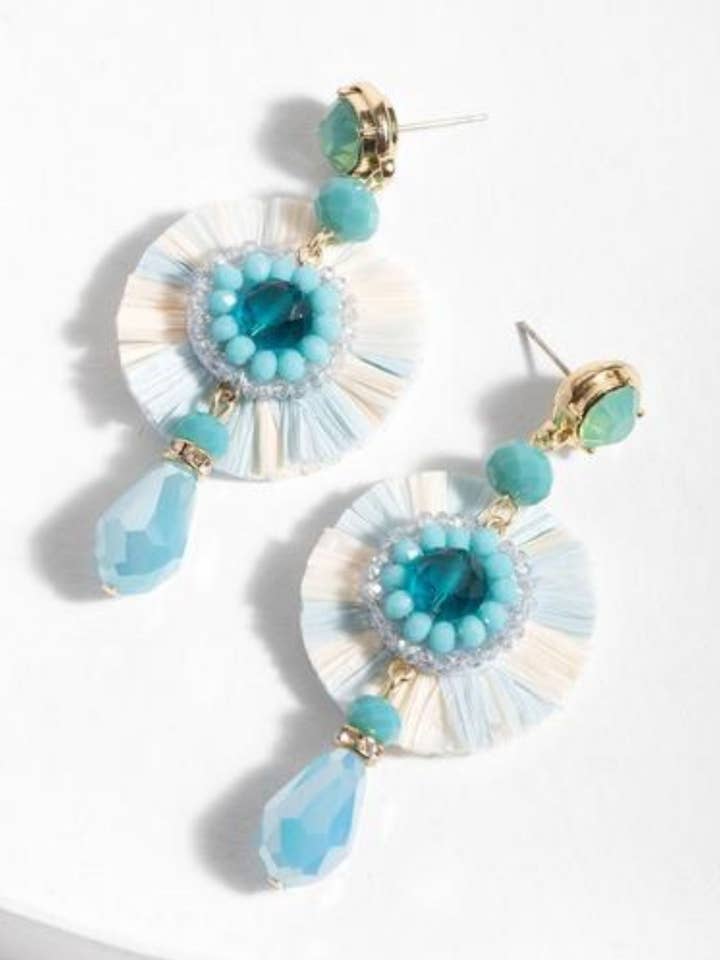 Crystal Drop Floral Earrings for wholesale by SAACHI