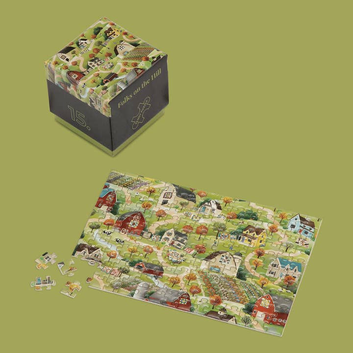 Folks on the Hill 150 pcs cute minipuzzle from Penny Puzzle for wholesale by Penny Puzzle