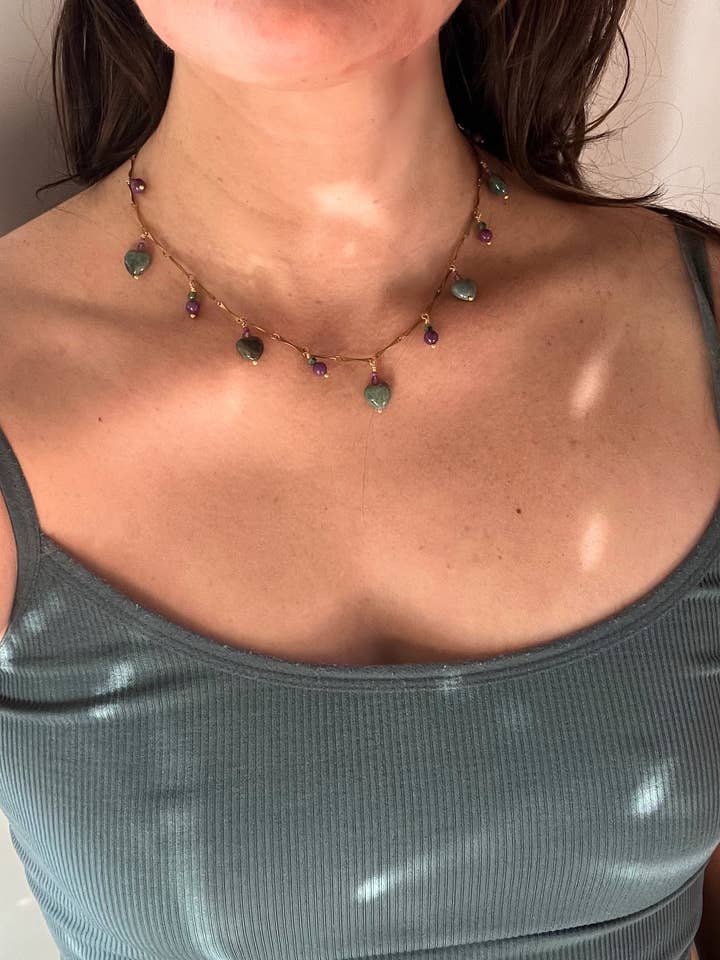 Agate Charm Necklace for wholesale by Opal & Gold