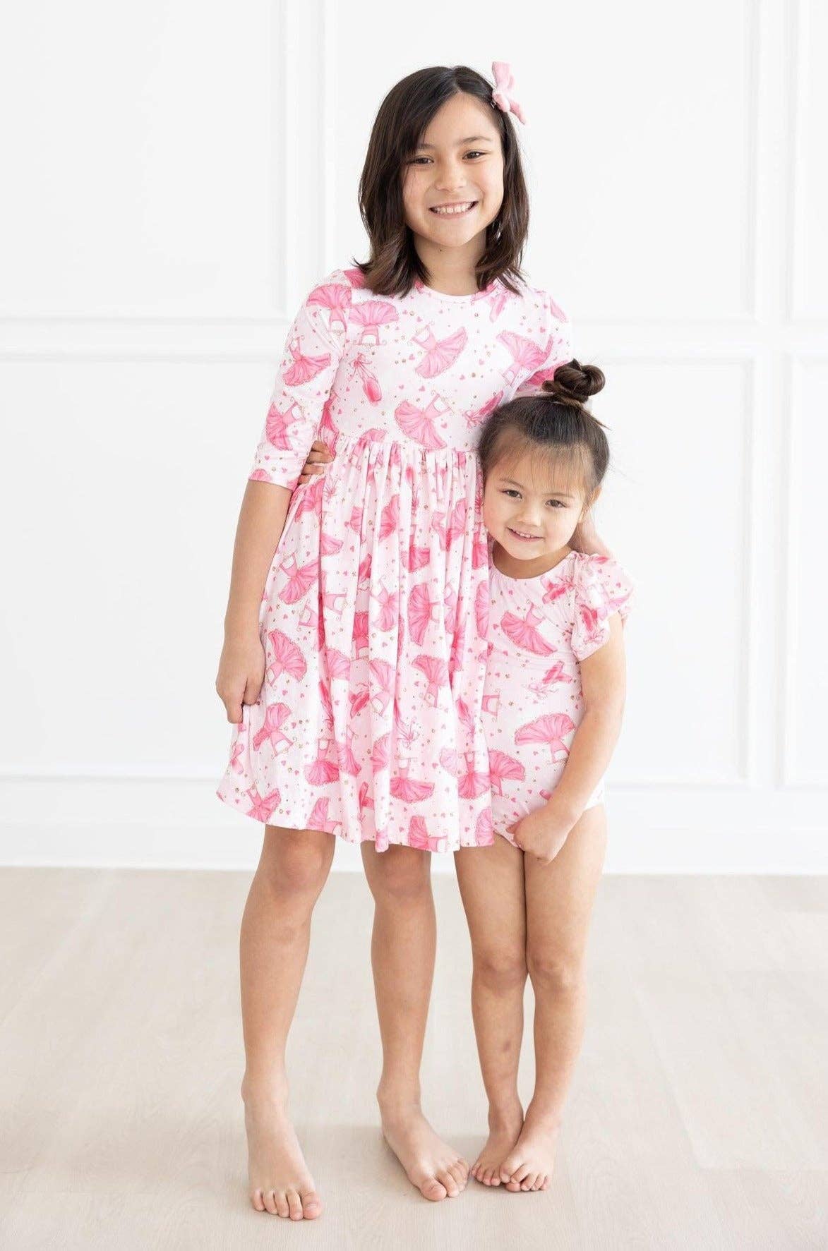 Mila & Rose - Wholesale Dress - Kids - Pirouette 3/4 Sleeve Pocket Twirl Dress2
