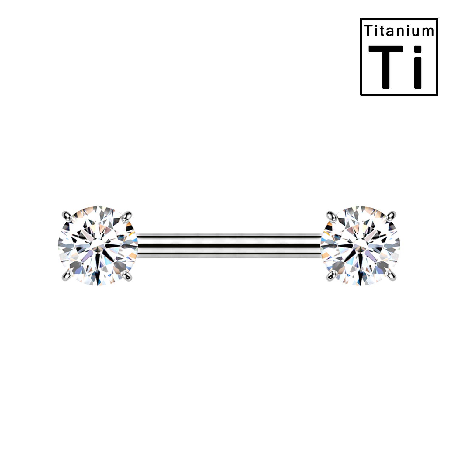 Awaken - Wholesale Single Earring - Nipple Piercing Barbell with Zircon PWL-0100