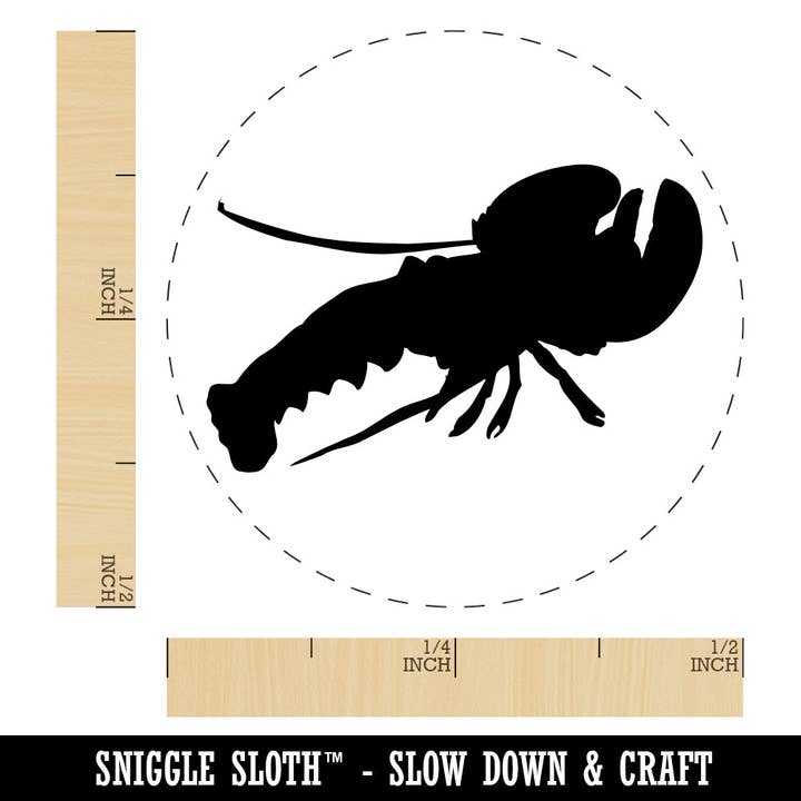 Sniggle Sloth - Wholesale Rubber/Decorative Stamp - Lobster Solid Rubber Stamp for Stamping Crafting Planners
