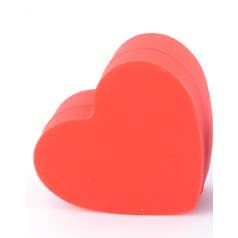 Bocal à huile en forme de cœur rouge en silicone, 18 ml, lot de 12 pour la vente par BEARegards, LLC