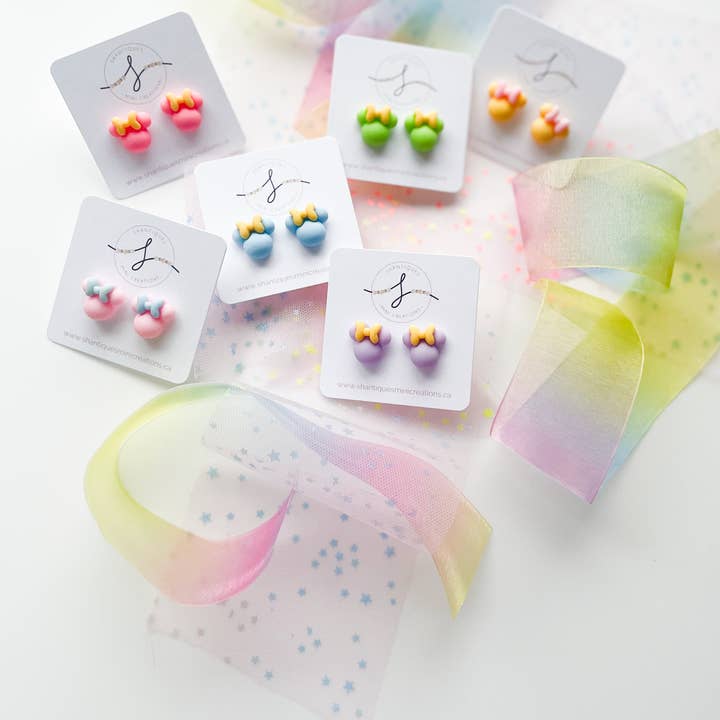 Boucles d'oreilles - Pastel Mouse pour la vente par Shantiques Mini Creations