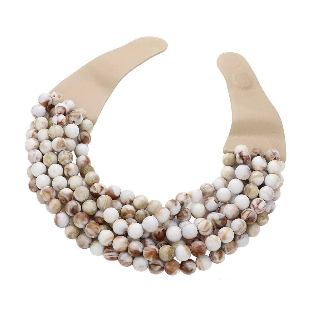 Madeline Love – wholesale Beaded/pearl necklace – Chunky Multi-Strand Beaded Necklace with Magnetic Clasp33
