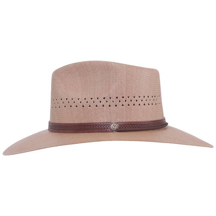 Wide Brim Straw Sun Hat - Style Barcelona - Open Sizing 12 for wholesale by American Hat Makers