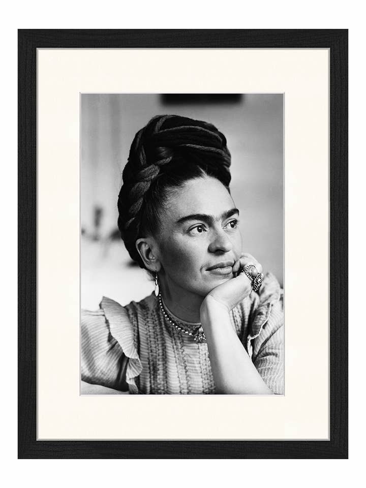 Thinking about..Frida Kahlo. Wall art print with frame. for wholesale by Any Image