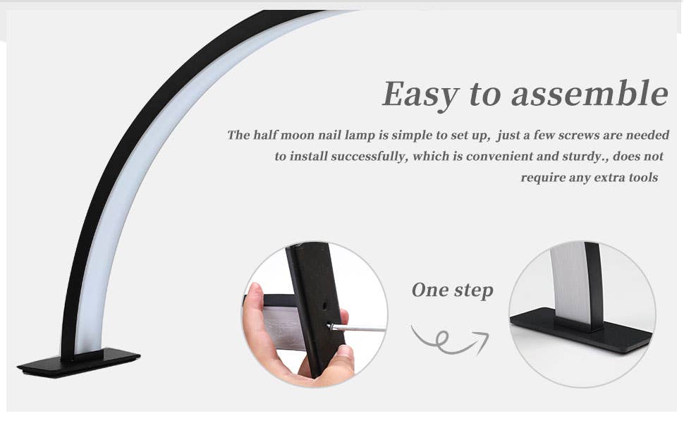 WHITE DIAMOND Half Moon Light Nail Lamp for Lash Eyelash Extension, Tattoo for wholesale on Faire5