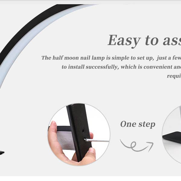 WHITE DIAMOND Half Moon Light Nail Lamp for Lash Eyelash Extension, Tattoo for wholesale on Faire5