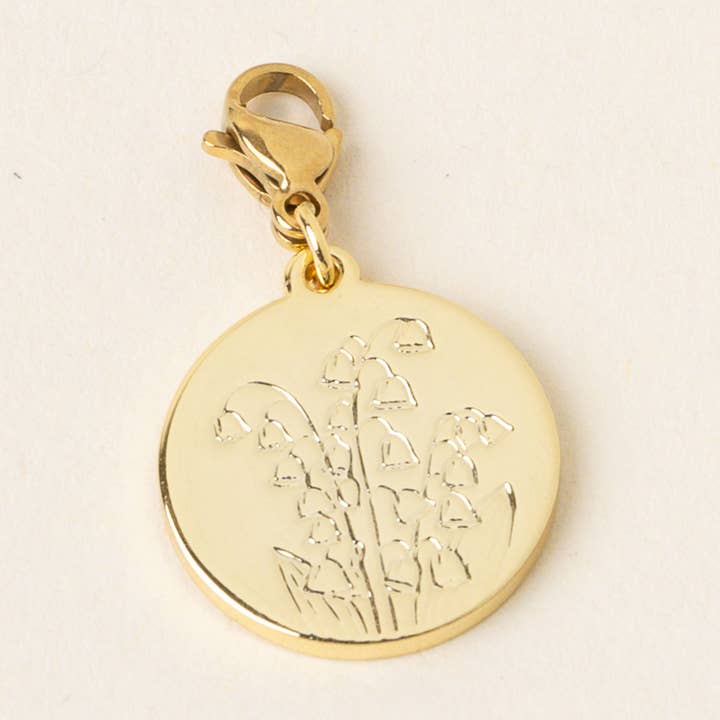 Jewelry Birth Flower Charm Gold-May for wholesale by The Darling Effect