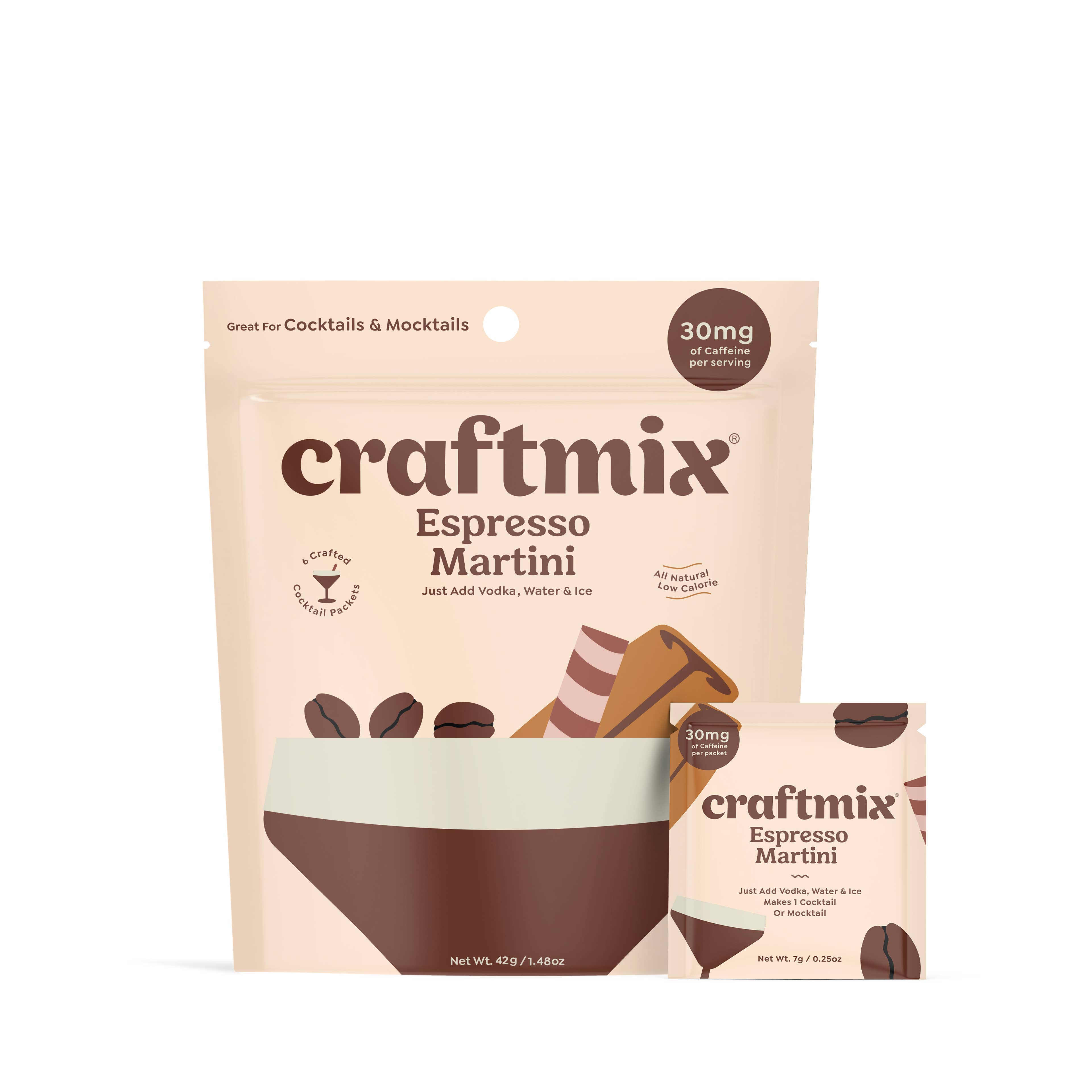 Craftmix - Wholesale Cocktail Mix/Syrup - Espresso Martini Cocktail Mixer - 6 Servings Multipack7