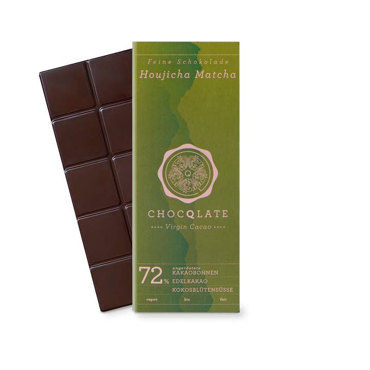 Chocqlate – wholesale Chokladkaka – HOJICHA MATCHA CHOCQLATE ekologisk choklad - 10-pack2